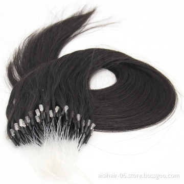 Aisi Hair Grade 8A Straight Micro Loop Indian Hair Nano Ring Links Human Hair Extensions